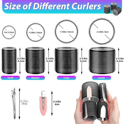 Transform Your Look with Our 48-Piece Heatless Hair Curlers & Clips Set - Perfect for All Hair Types!