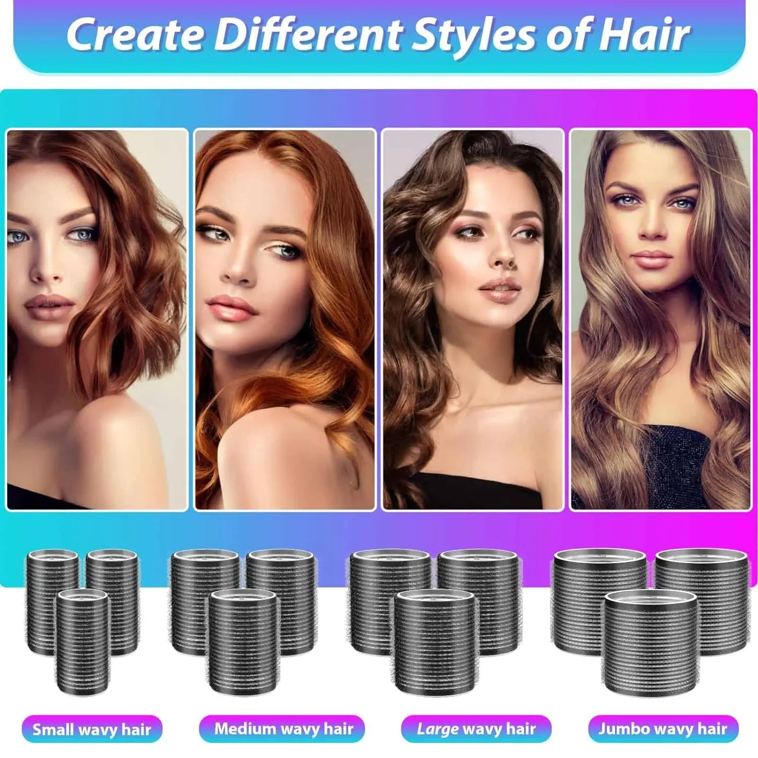 Transform Your Look with Our 48-Piece Heatless Hair Curlers & Clips Set - Perfect for All Hair Types!