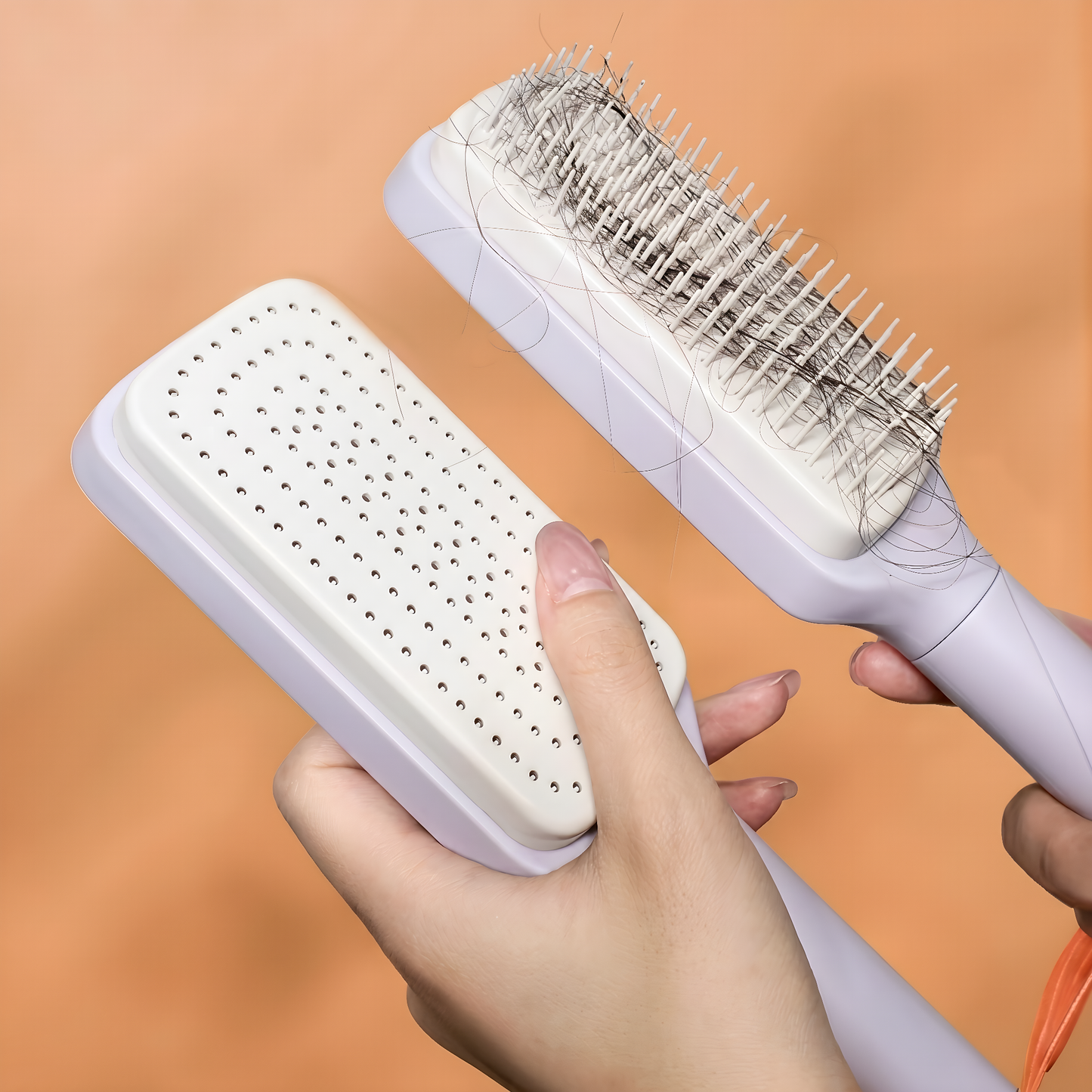 Self-Cleaning Detangling Hair Brush for Wet & Dry Hair