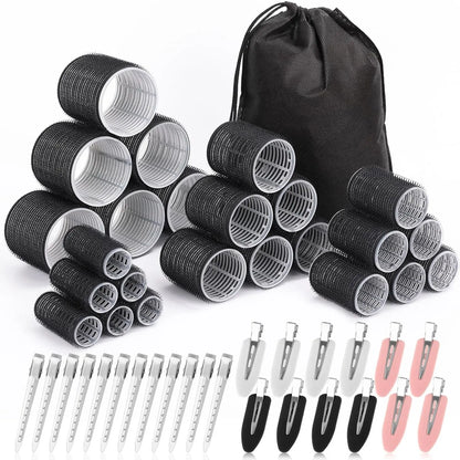 Transform Your Look with Our 48-Piece Heatless Hair Curlers & Clips Set - Perfect for All Hair Types!